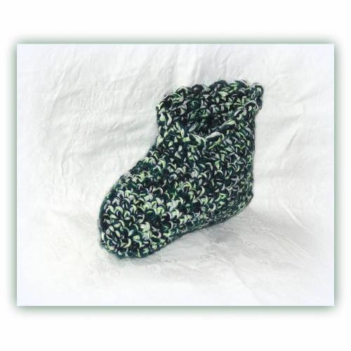 Puschen gehäkelt Gr. 41 / 42, Hüttenschuhe, Gästehausschuhe