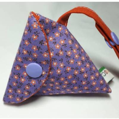 Schnullertasche mit Druckknopf, Pyramidentasche