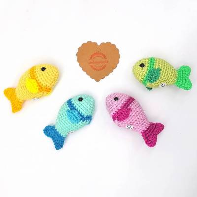 Fisch gehäkelt, Amigurumi, 100 % Baumwolle, als Dekoration zur Taufe, Konfirmation, Geburtstag oder Babyparty, Wunschfar
