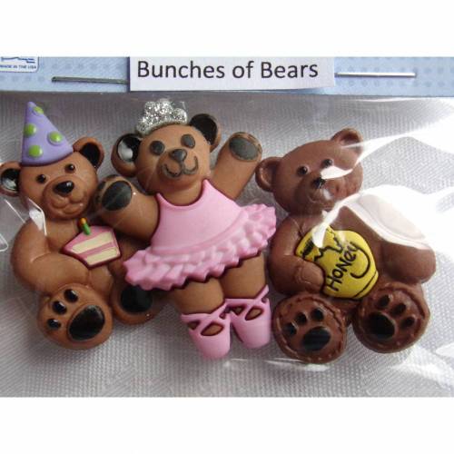Dress it up Knöpfe  Bären (1 Pck.)  Bunches of Bears Mädchen
