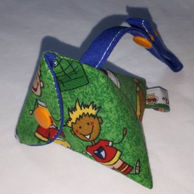 Schnullertasche mit Druckknopf, Pyramidentasche
