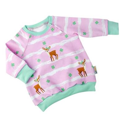 Pullover Sweater "Rehkitz Lucky" Geschenk Geburt - Baby Mädchen 