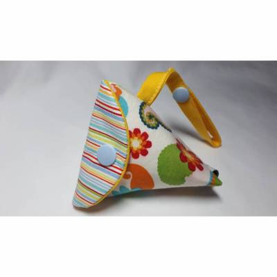 Schnullertasche mit Druckknopf, Pyramidentasche