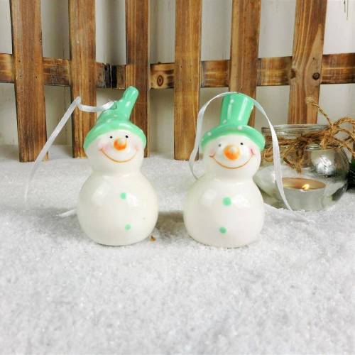Weihnachtsdeko hängend 2er Set Schneemann, Fensterdeko, Christbaumschmuck, Tannenbaumdeko, Stückpreis 2,90 Euro