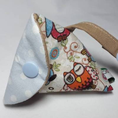 Schnullertasche mit Druckknopf, Pyramidentasche