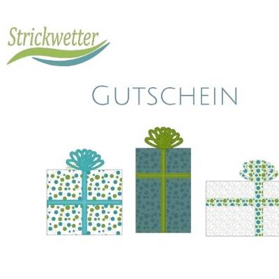 Geschenkgutschein für den Einkauf bei Strickwetter