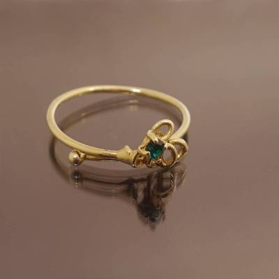 Vintage Ring aus vergoldetem Silberdraht, Einzelstück