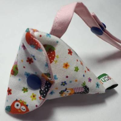 Schnullertasche mit Druckknopf, Pyramidentasche
