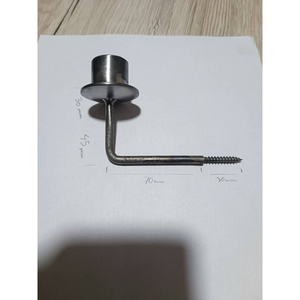 Metall Kerzenhalter zum eindrehen, massive Ausführung. Für Stabkerzen und Teelichter