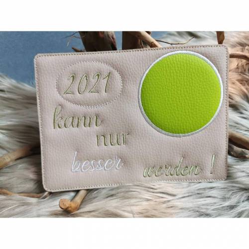 *2021-kann nur besser werden* Mug Rug ITH Stickdatei ab 10x10 Mutmacher