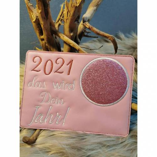 *2021-das wird Dein Jahr* Mug Rug ITH Stickdatei ab 10x10 Mutmacher