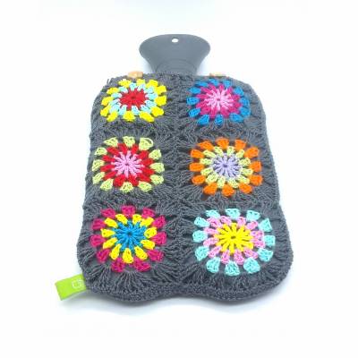 Wärmflaschenbezug / Wärmflaschenhülle aus 100% Baumwolle gehäkelt, Geschenk Weihnachten, Geburtstag, Einweihung, für kus