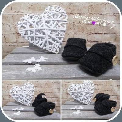 Babyschuhe aus Walkloden Größe 14/15