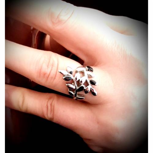 Ring, Edelstahl, Fingerring, Zweig, Emaille