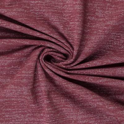 Baumwoll - Sweat Glamoursweat Glitzer angeraut bordeaux/silber Oeko-Tex Standard 100 ( 1m/16,-€)