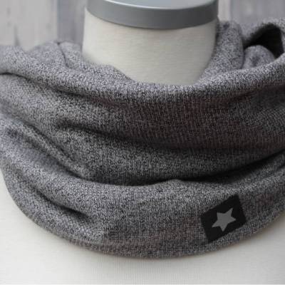 Loop Schlauchschal Soft Strick Melange schwarz