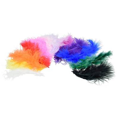 Bunte Marabufedern ca. 20 Stück