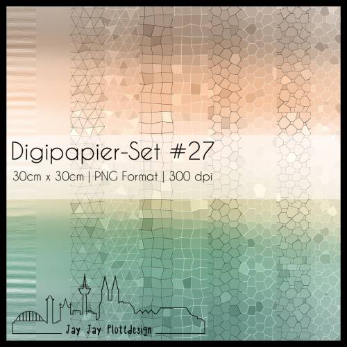 Digipapier Set #27 (braun, orange, beige, grün) zum ausdrucken, plotten, scrappen, basteln und mehr