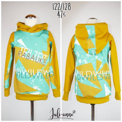 Cooler Hoodie / Pullover mit Kapuze Teilzeit-Rabauke - Junge Gr. 122/128