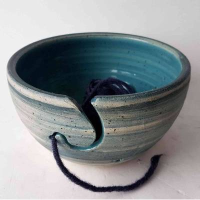 Garnschale Himmelblau