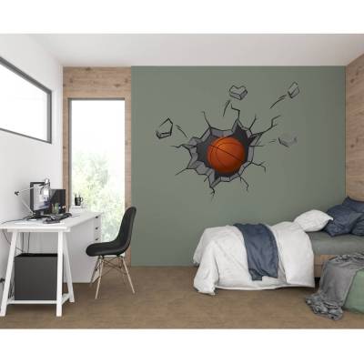 Hervorragendes Wandtattoo Broken Basketball ,konturgeschnitten in 6 Größen ab 40 cm B x 30 cm H