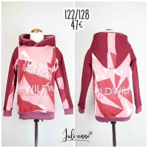 Cooler Hoodie / Pullover mit Kapuze Teilzeit-Rabaukin - Mädchen 122/128