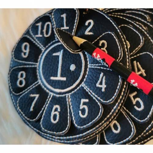 1x1 Blume ITH Stickdatei (kleines) Einmaleins zum klappen für 10x10