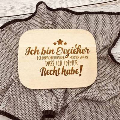 Schneidebrett | individuelles Geschenk zum Abschied Kindergarten | Frühstücksbrett aus Holz mit Gravur
