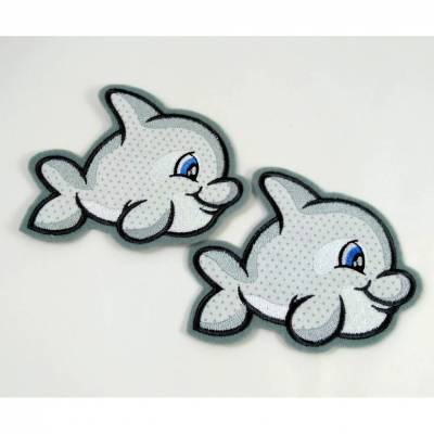 Delfin Applikation, Delfin Aufnäher,