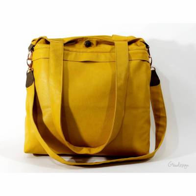 Schultertasche „Yello Bag“ aus Kunstleder, gelb