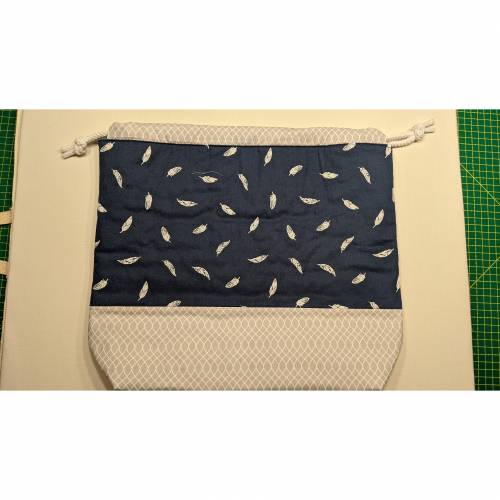 XXL Projekttasche extragroßer Projektbeutel Stricken Häkeln Handarbeitstasche Turnbeutel Kindergartenbeutel