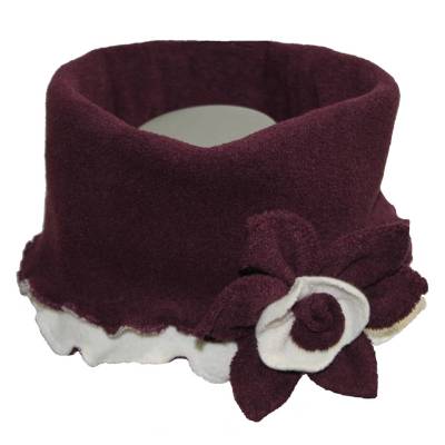 Loop Halswärmer Damen Creme Bordeaux – Kuscheliger Loop Schal von la miscela