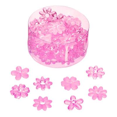 Kunststoff-Blüten sortiert Pink