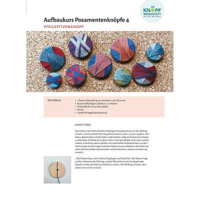 Anleitung für den Pfeilspitzenknopf (Aufbaukurs Posamentenknöpfe 4)