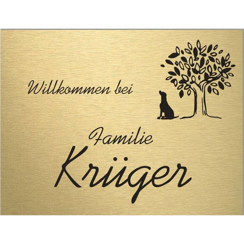 Türschild - Namensschild - Klingelschild inkl. Gravur, 4,55