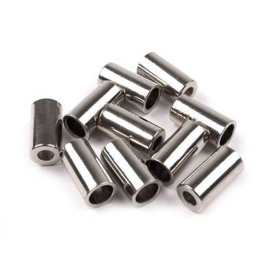 Metall Endstücke 2 Stk. 5,5 mm vernickelt Silberfarben
