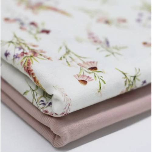 ab 50cm Bouquet Jersey Stoff - Blumenstrauß Druckstoff