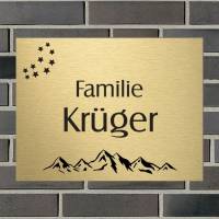 Haustürschild Klingelschild Namensschild Eingangsschild Pokalschild Briefkastenschild Türschild Familie Gravur verschiedene Größen