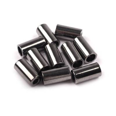 Metall Endstücke 2 Stk. 5,5 mm vernickelt Schwarz