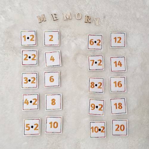 1x1 Einmaleins Memory ITH Stickdatei 13x18