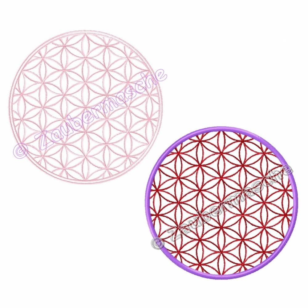 Blume des Lebens rund, Stickdateien für den 13x18-Rahmen Bild 1