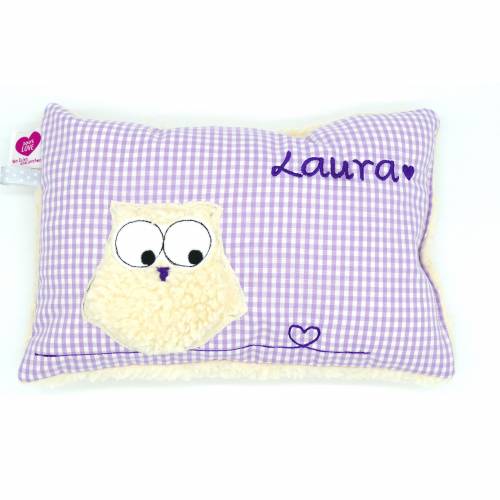 Namenskissen Taufkissen Kuschelkissen Kindergartenkissen Geburtsgeschenk  Eule Eulchen