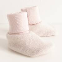 Babyschuhe, Kaschmir Merinowolle, rosa, Upcycling, Mädchen, Babypuschen, Krabbelschuhe, Wollschuhe