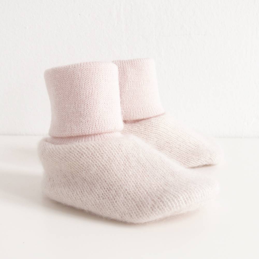 Babyschuhe, Kaschmir Merinowolle, rosa, Upcycling, Mädchen, Babypuschen, Krabbelschuhe, Wollschuhe Bild 8