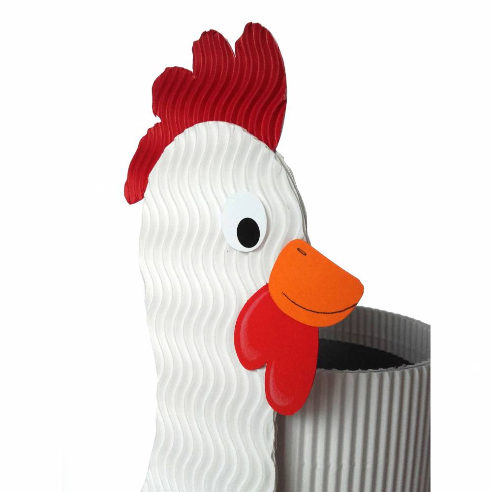 Osterhuhn mit Geschenkbox als Osternest, Osterkörbchen oder Frühlingsdeko, originelles Osternest, Tischdeko Bild 5