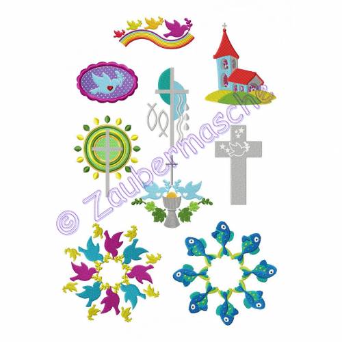 Ichthys Stickdatei Serie für den 13x18-Rahmen