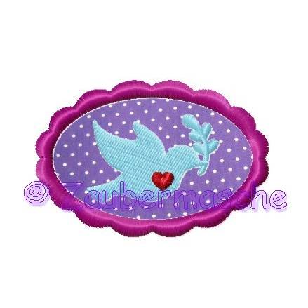 Regenbogen & Taube-Button Stickdateien für den 10x10-Rahmen Bild 4