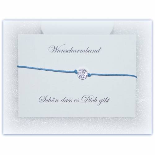 Wunscharmband Lebensbaum, Freundschaftsbändchen, Fußbändchen