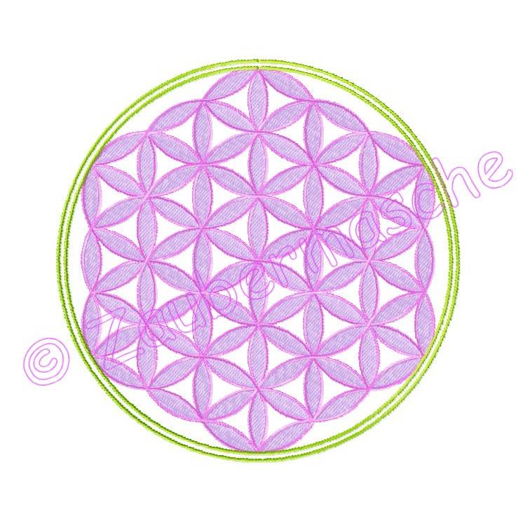Blume des Lebens 6 Eck gestickt, Stickdateien für den 13x18-Rahmen Bild 2