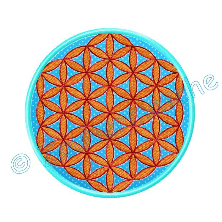 Blume des Lebens 6 Eck gestickt, Stickdateien für den 13x18-Rahmen Bild 4